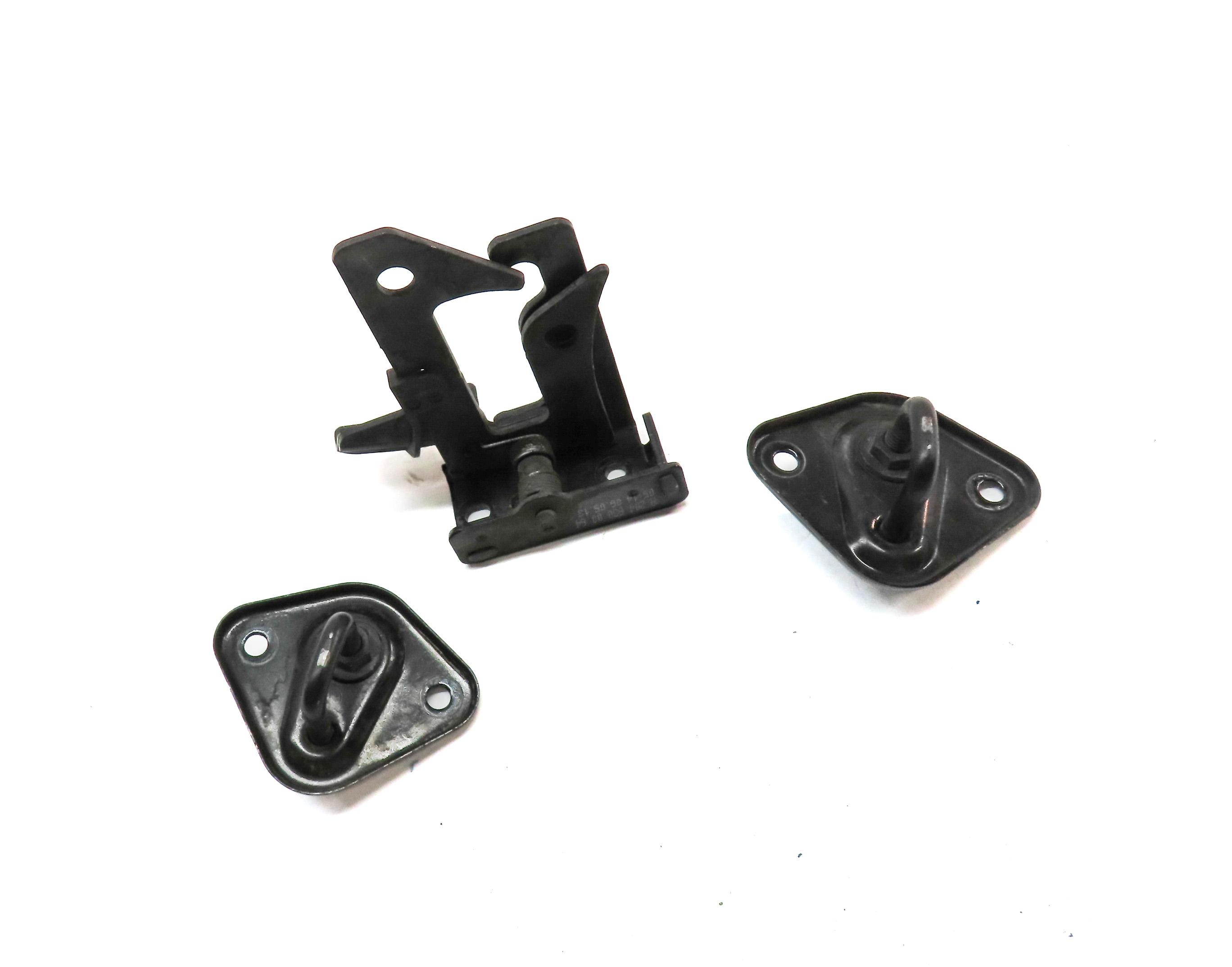 2013 MERCEDES C300 (W204) FRONT HOOD LID SAFETY CATCH HOOK LATCH RELEASE SET/3 — exact item pictured